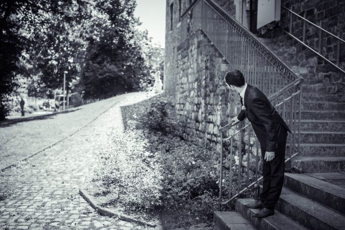 Cordu und Georg hinter Burg Frankenberg