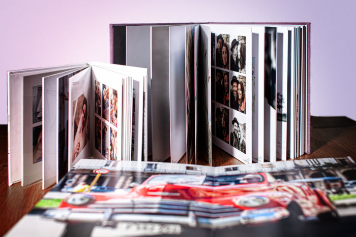 Fotobücher können auf ganz vielfältige Weise gestaltet sein. Fotobücher